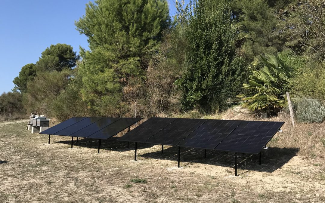 Installation panneaux solaires 3Kwc au sol (Aix en Provence)